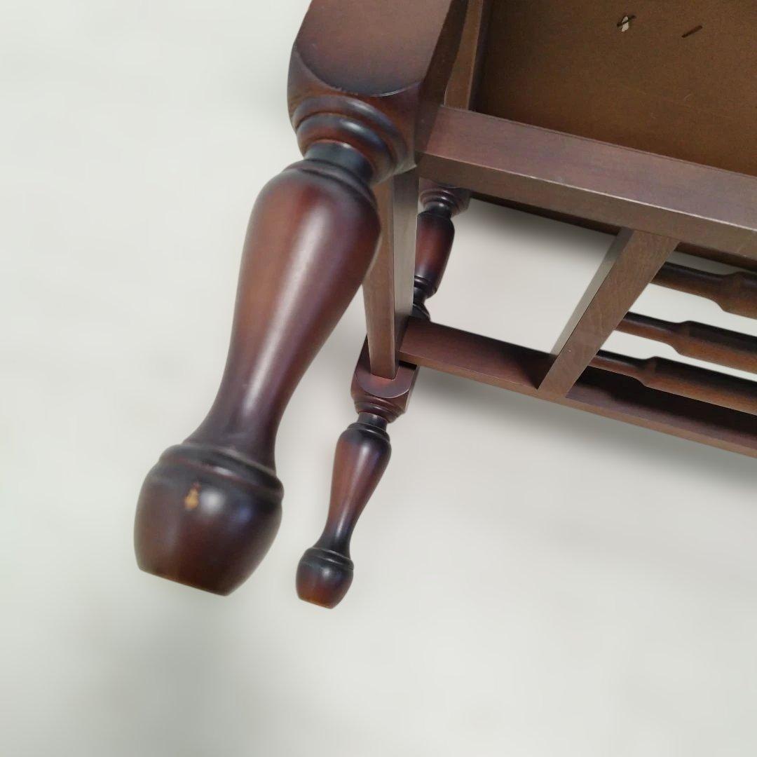 【引取歓迎】アンティーク オールド カリモク センターテーブル 大理石調 レトロ