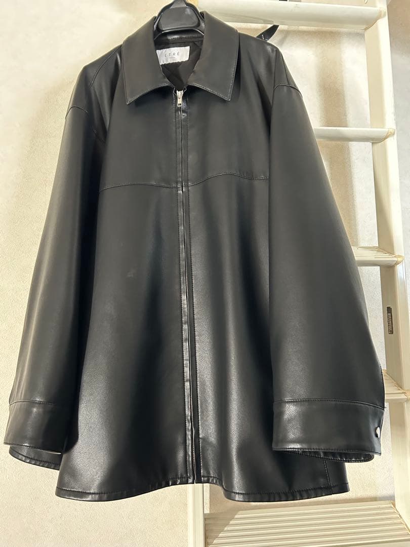 ETRE TOKYO フェイクレザーオーバーサイズブルゾン アウター