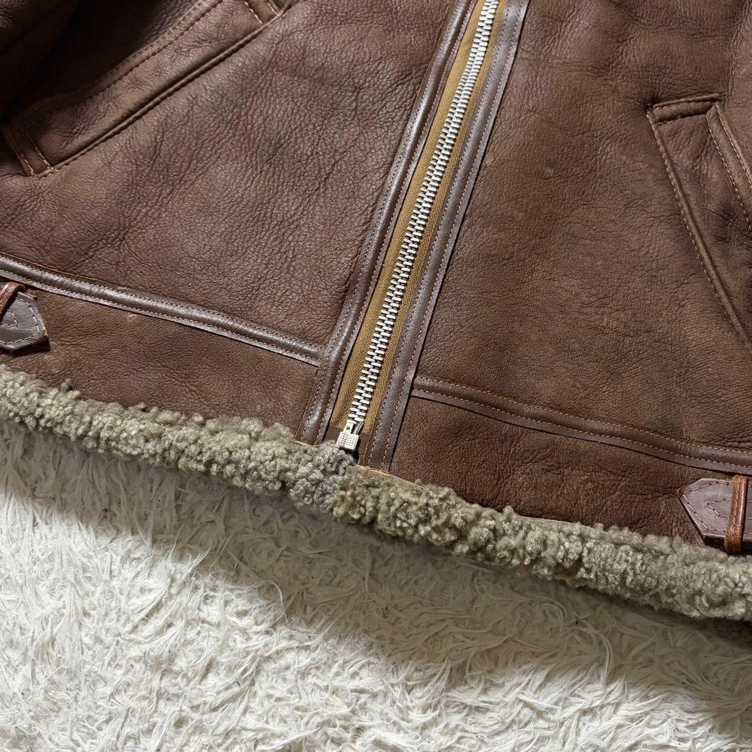 【希少カラー】AVIREXフライトジャケットB-3 ムートン　羊革　38 米国製