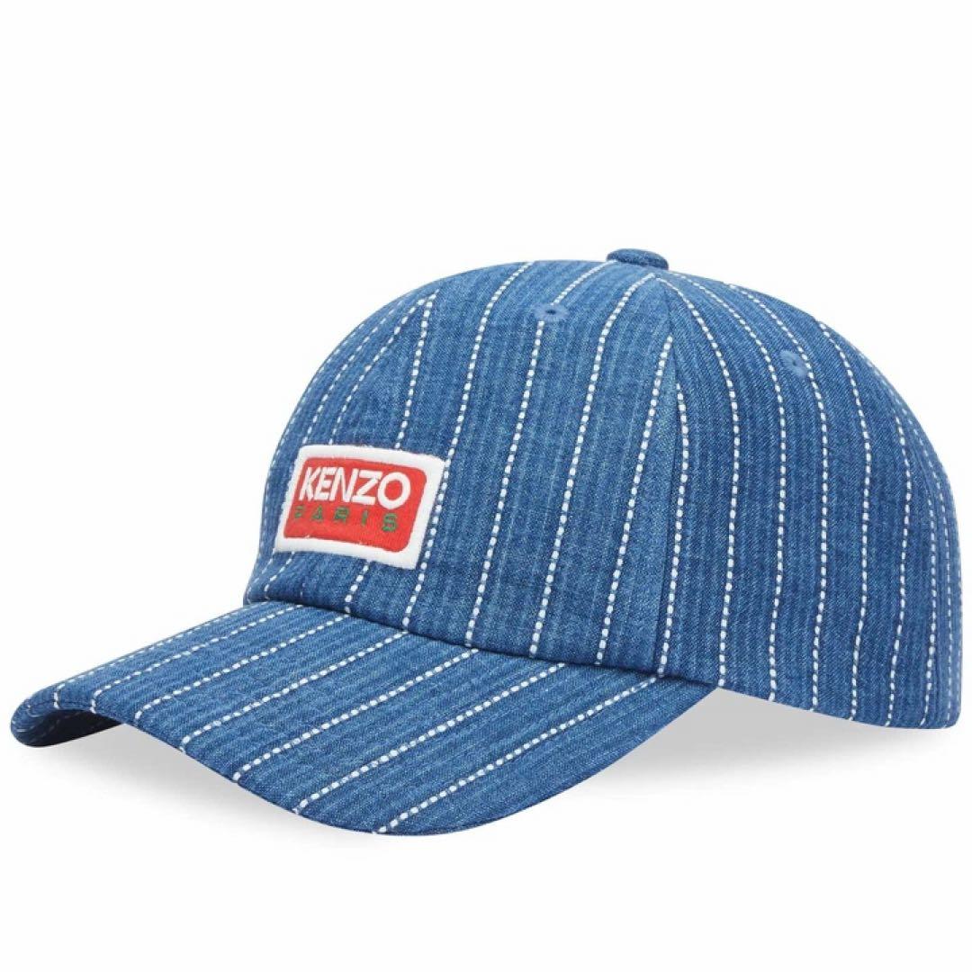極美品✤KENZO Dazzle Stripe' デニム ベースボール キャップ