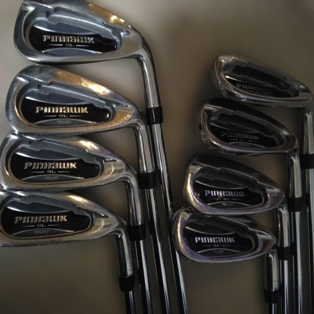 ワンレングス　Pinhawk アイアンセット 8本black widowグリップ