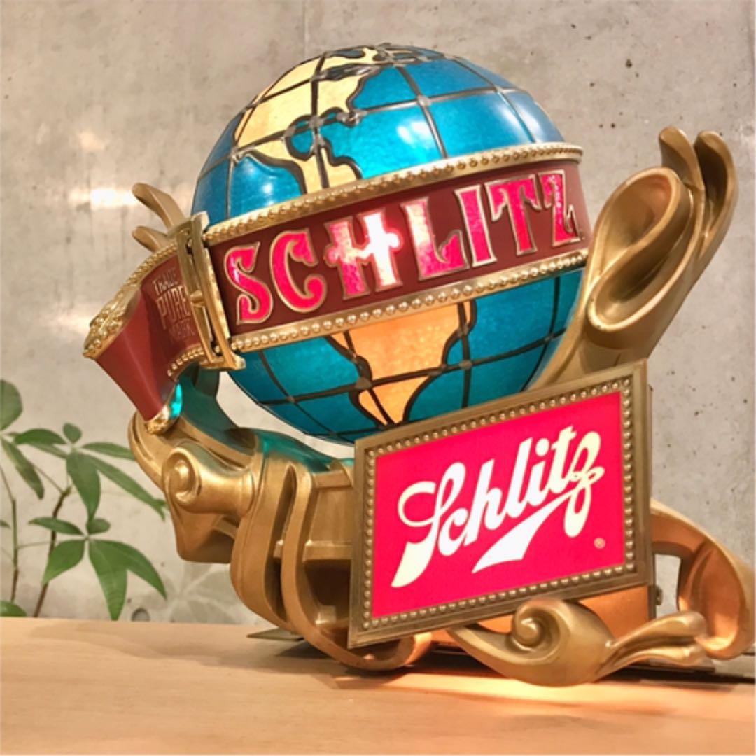 アメリカ直輸入 シュリッツビール ビンテージ グローブライト サイン バー パブ