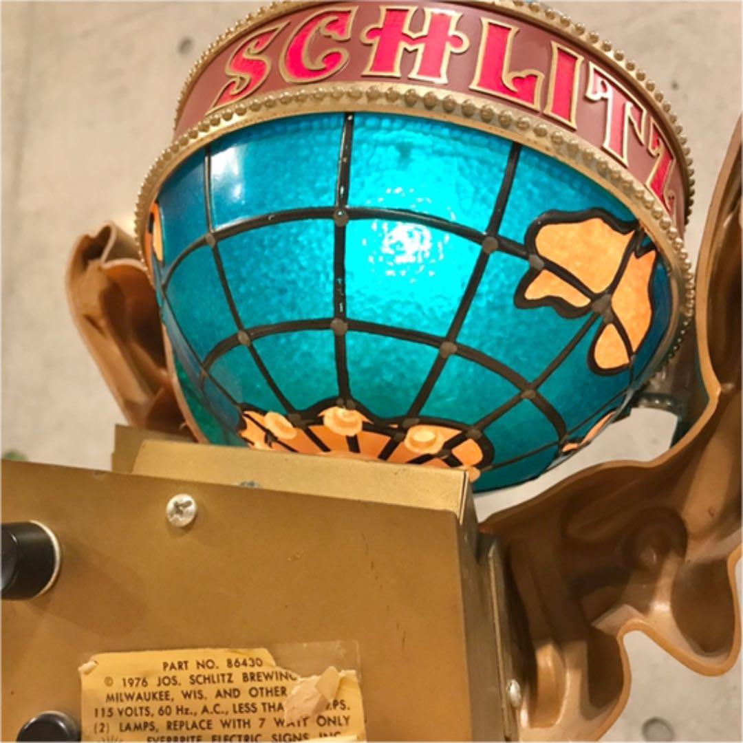 アメリカ直輸入 シュリッツビール ビンテージ グローブライト サイン バー パブ
