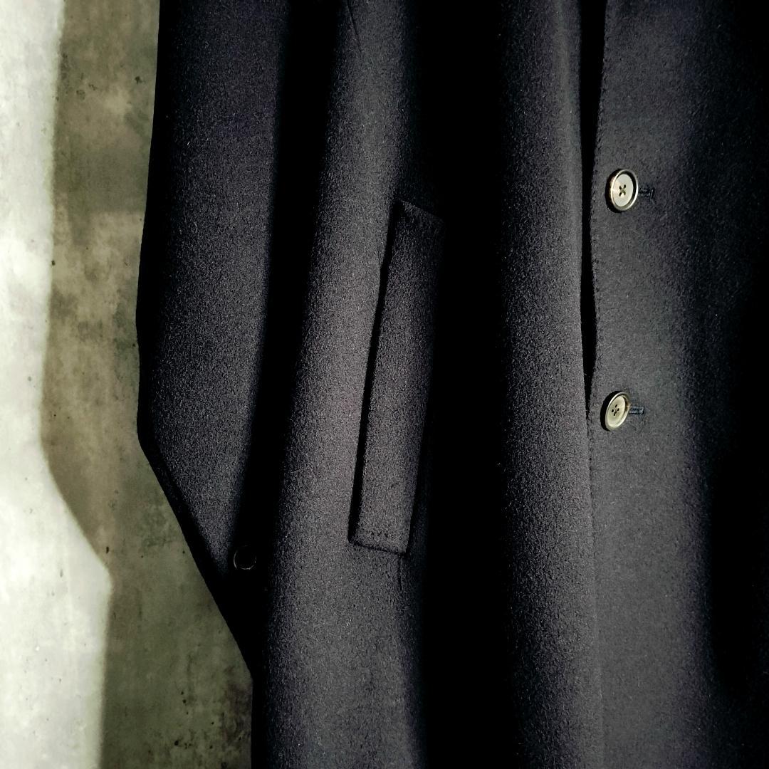 美品★ラルディーニ ブートニエール 極上ウール チェスターコート 50 ネイビー