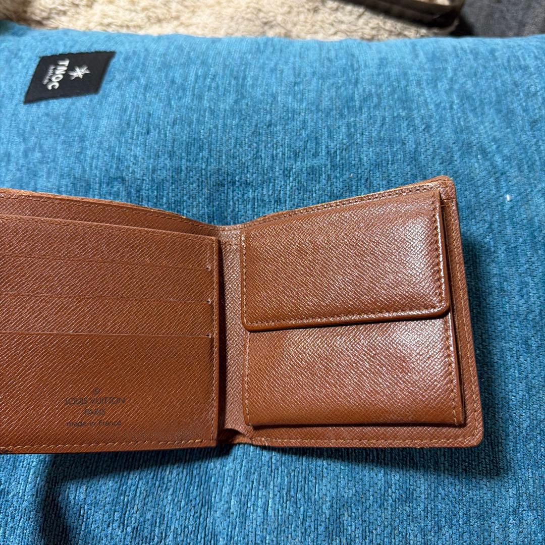 ルイヴィトン モノグラム ポルトフォイユ マルコ 二つ折り財布 ブラウン 財布