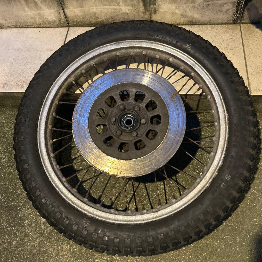 SR400 ディスク　19インチ ホイールセットタイヤ　チューブ付