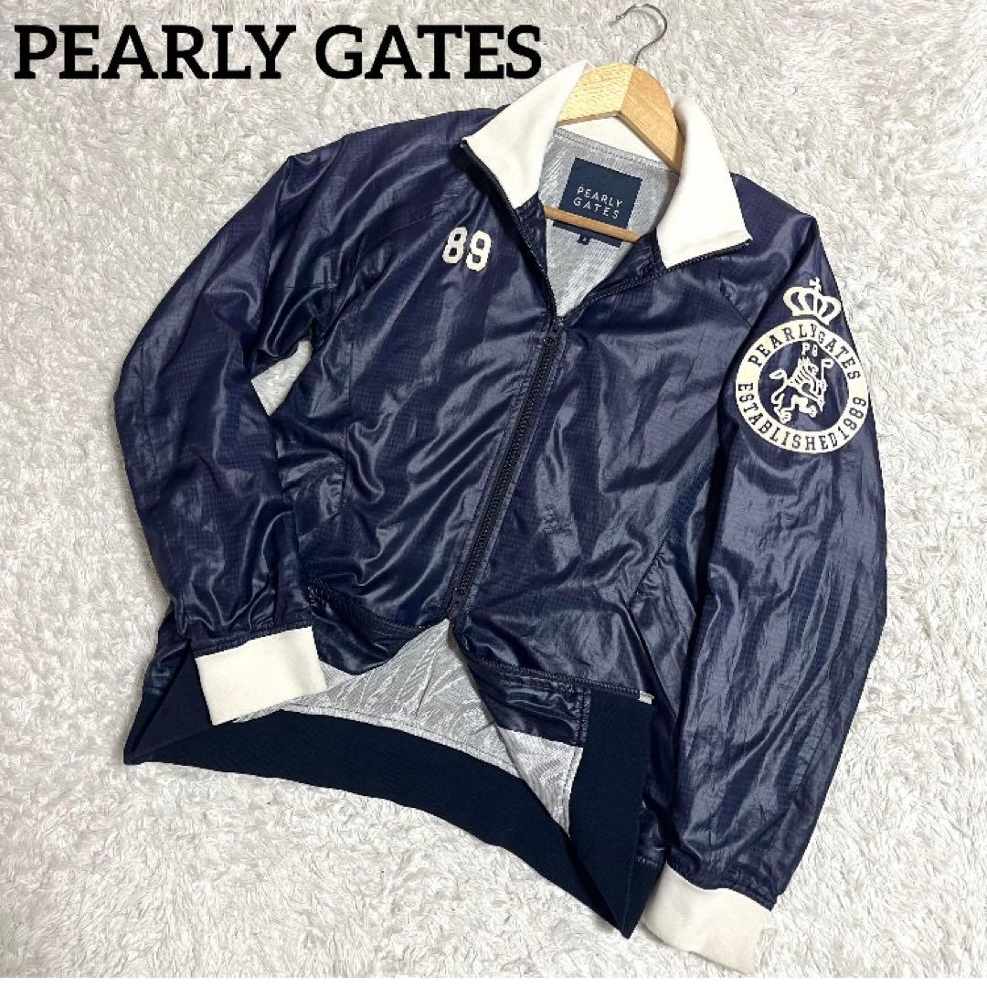 ✨入手困難✨パーリーゲイツ ナイロンジャケット 千鳥格子 ロゴ Lサイズ 蓄熱