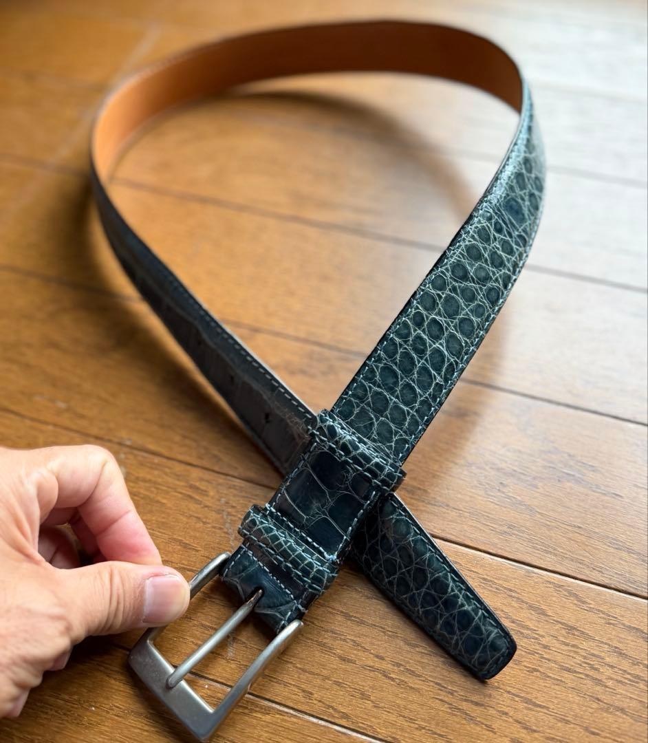 アンドレア ダミコAndrea DAMICO リアルクロコダイルベルト