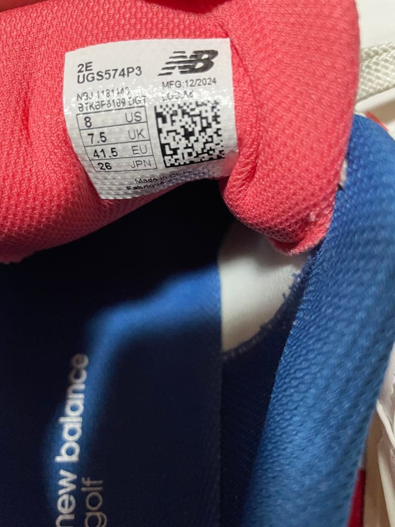 ニューバランス574 ゴルフシューズ 26.0cm 9ホール使用