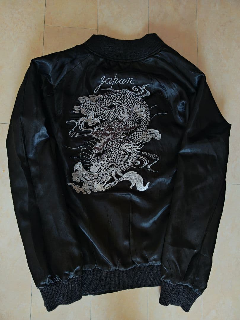 2面用 Studio Hiro Japanese 日本 スカジャン サテン 虎龍