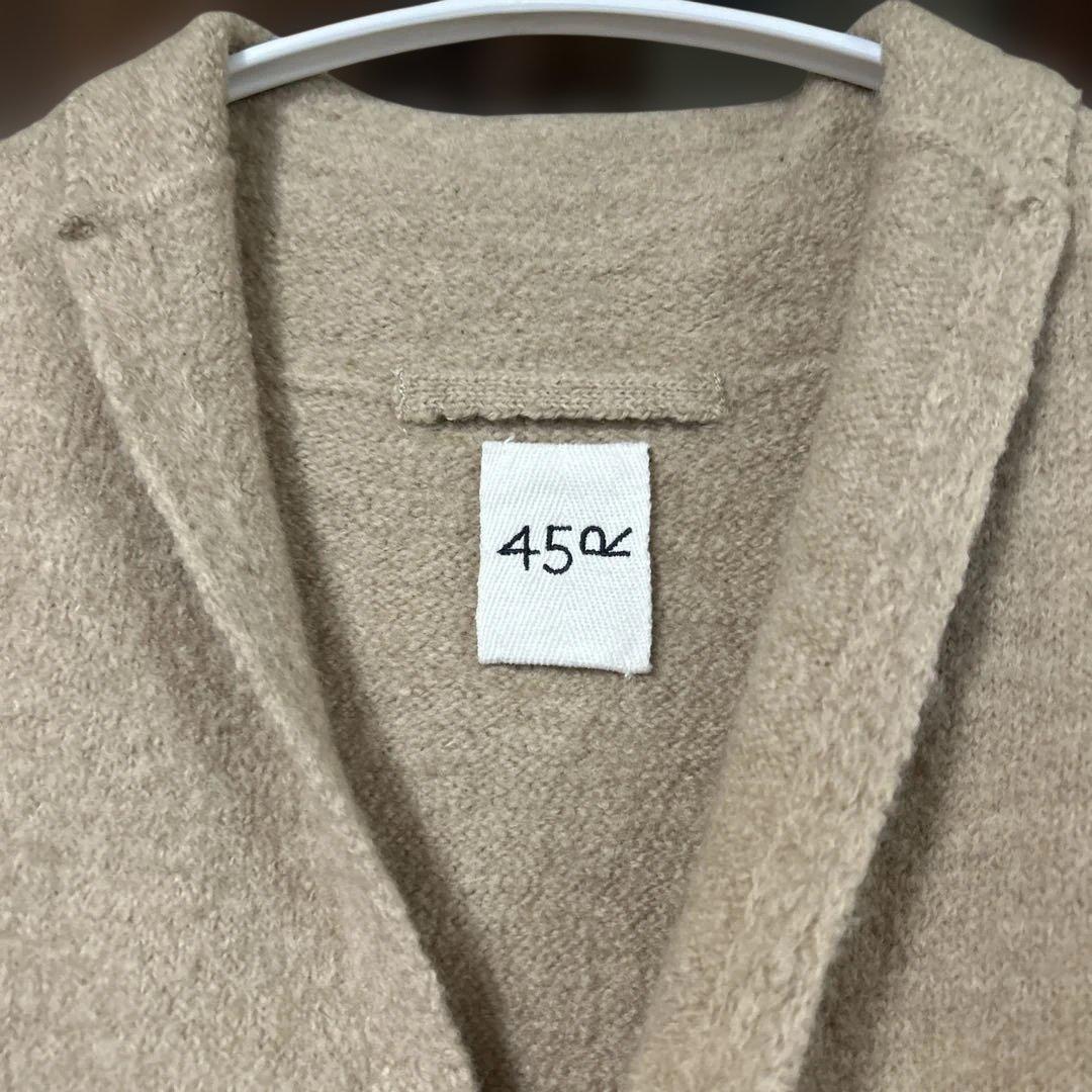 45R縮絨ニットのロングコート