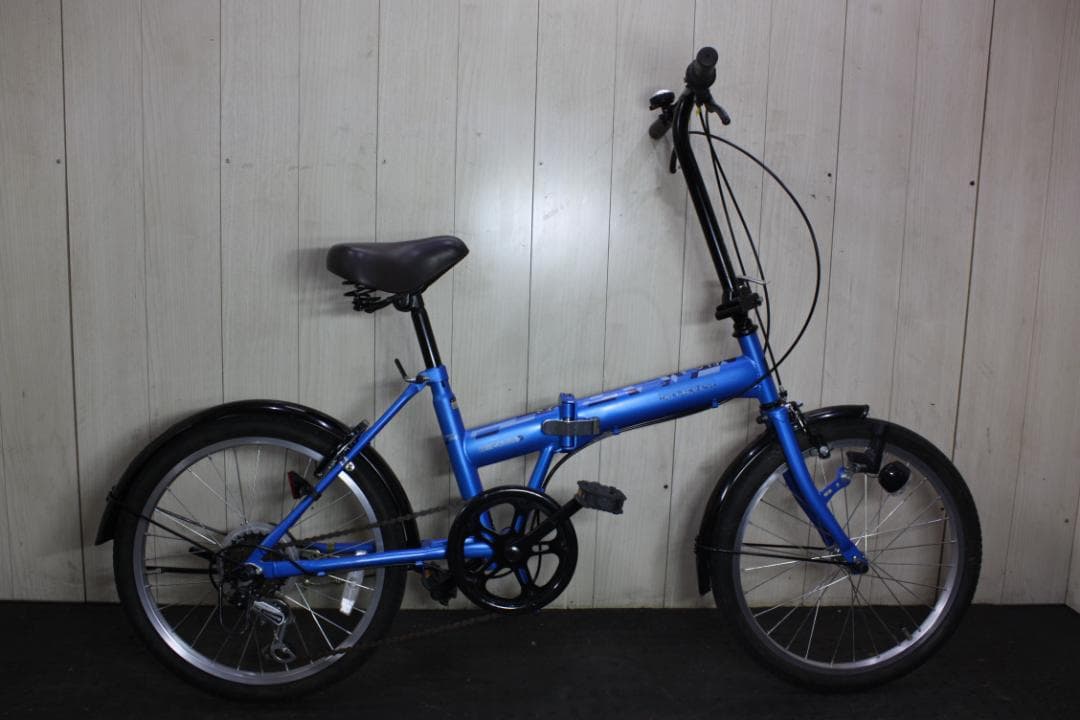 あさひ製casulyカジュリー 20型6速 AUTO LED仕様 折りたたみ　青