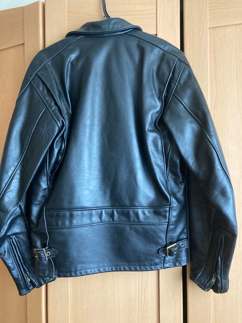 【米国製】Schott レザー ライダースジャケット 黒 36 牛革