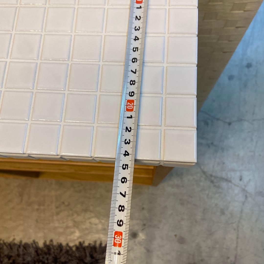 モモナチュラル MomoNatural⭐️モザイク タイル　スリム キッチンワゴン