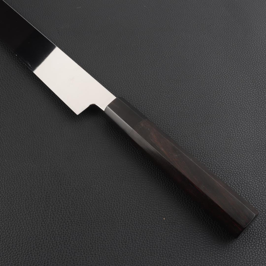 10852柳刃包丁 尺三鏡面仕上げ 刺身包丁 刃は究極の切れ味 黒檀黒水牛八角柄