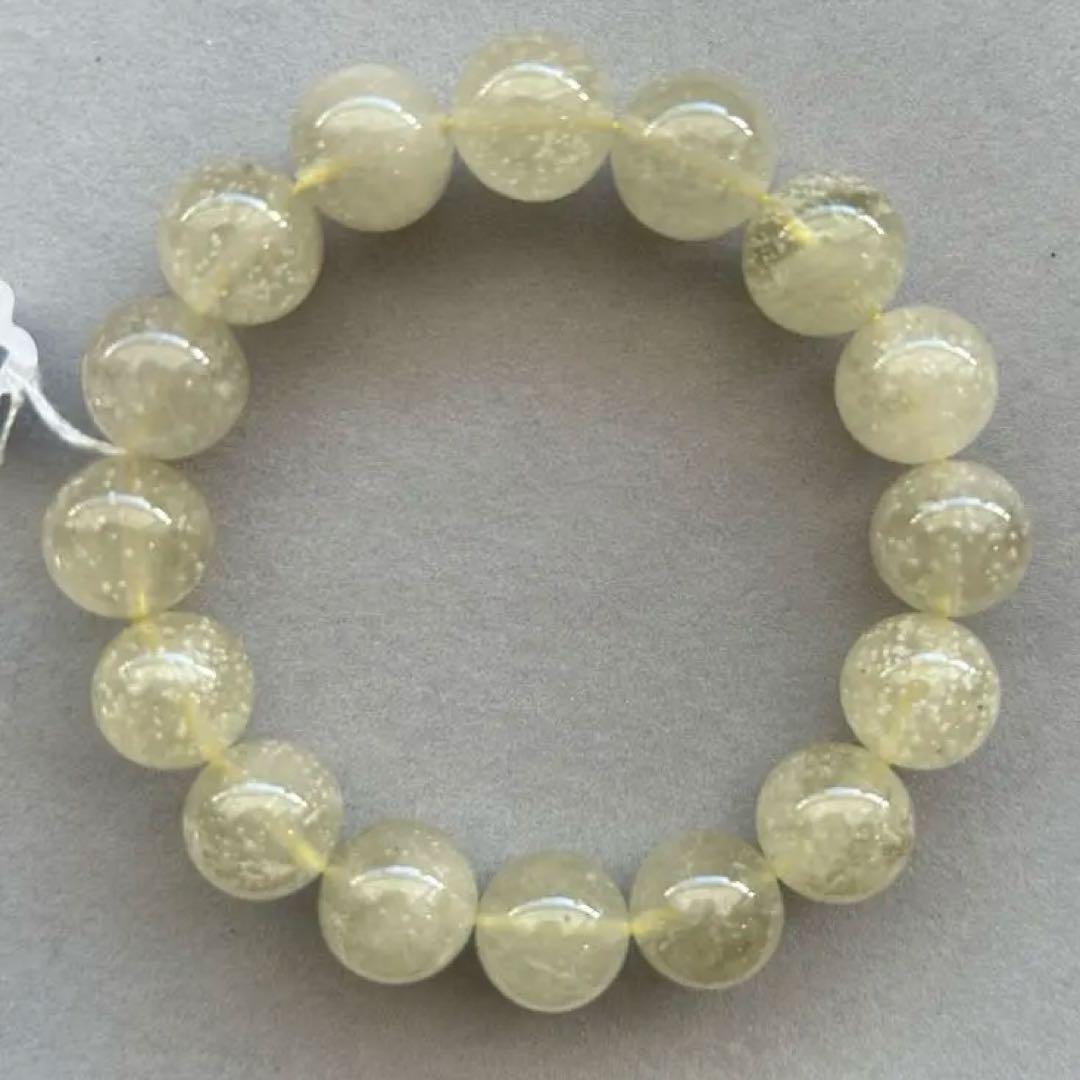 M*.様 【新品未使用】鑑別書付き リビアングラス ブレス13.5mm 内径18