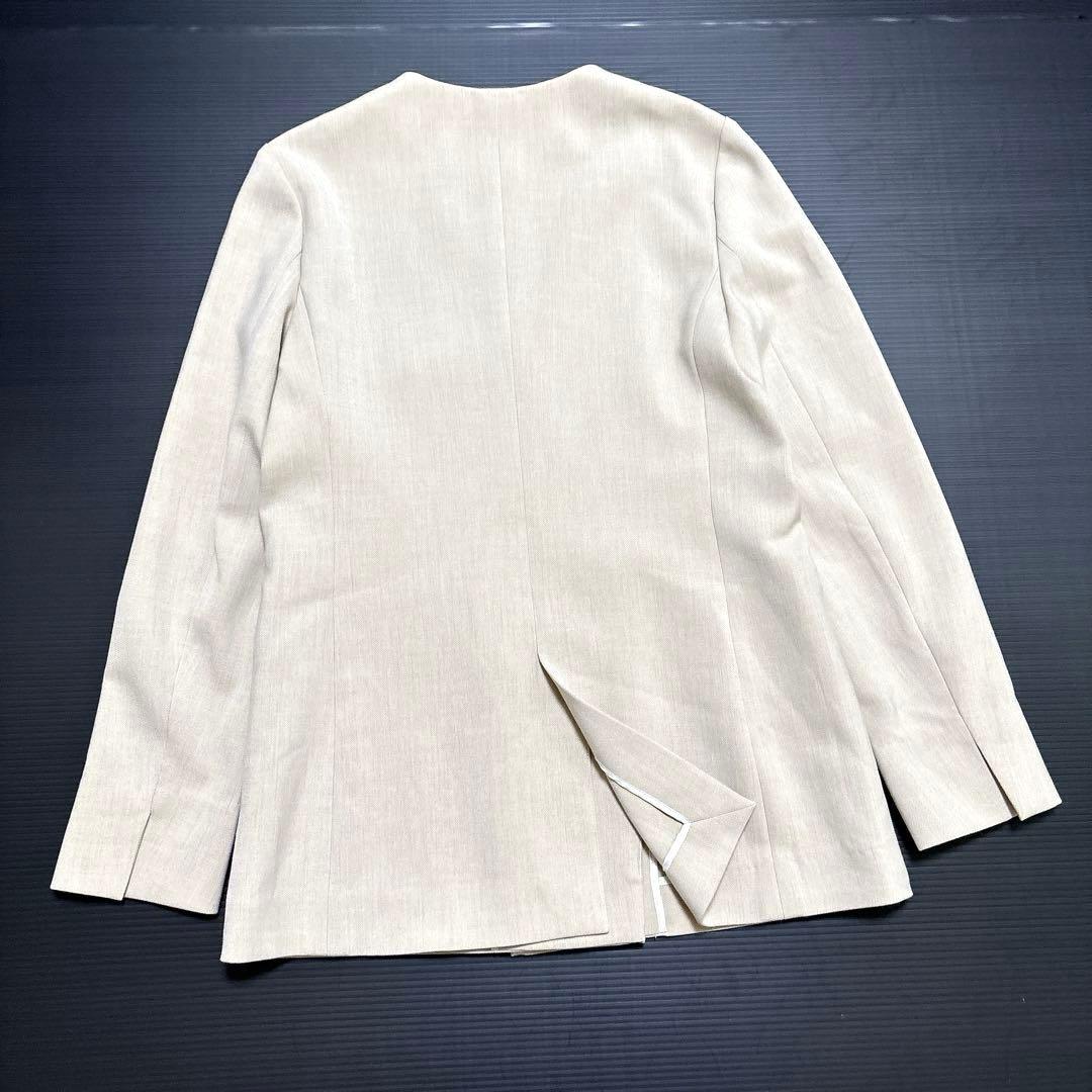 【グリーンレーベルリラクシング】パンツ　スーツ　リオペル　ベージュ　ダブル