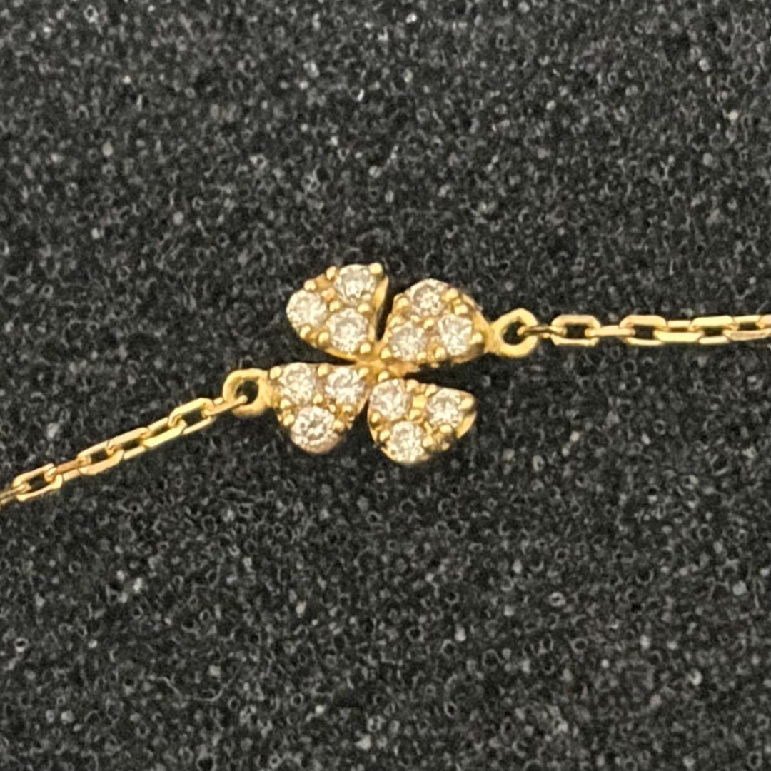 agete クローバー ブレスレット　K18 ゴールド