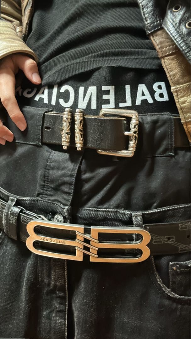 付属完備BALENCIAGA large B buckle belt