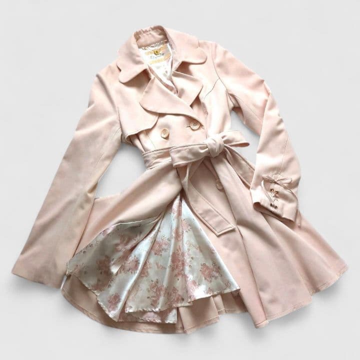 リズメロ トレンチコート コラボ リズリサマイメロ リボン ピンク