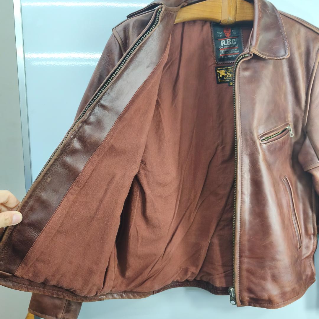 R.B.C (RBC)レザージャケット サイズ38 　レッドブラウン　TALON
