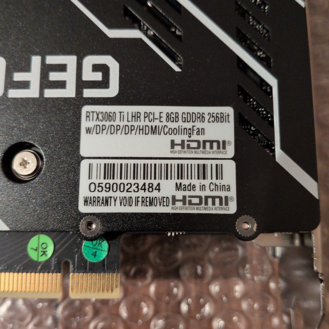 RTX 3060 Ti 8GB GDDR6 グラフィックボード