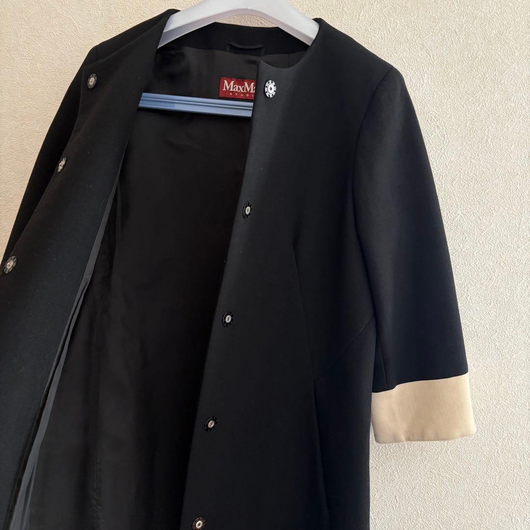 売約済み　マックスマーラ　ノーカラー　コート