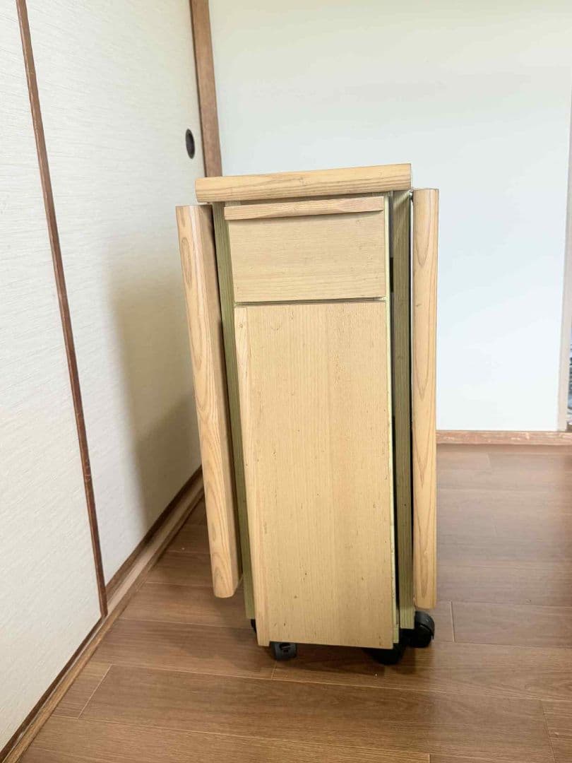 折りたたみダイニングテーブル 引き出し付き キャスター付き 引き取り限定