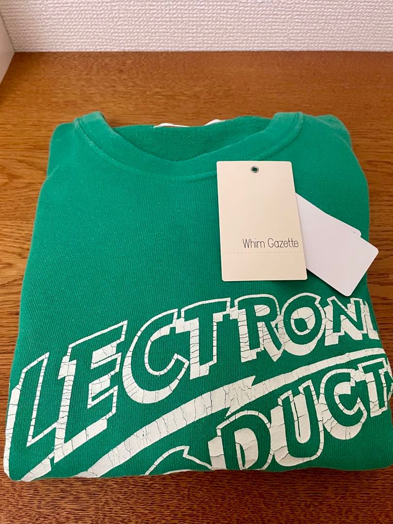 ウィムガゼット　プリントロゴ裏毛プルオーバー　グリーン