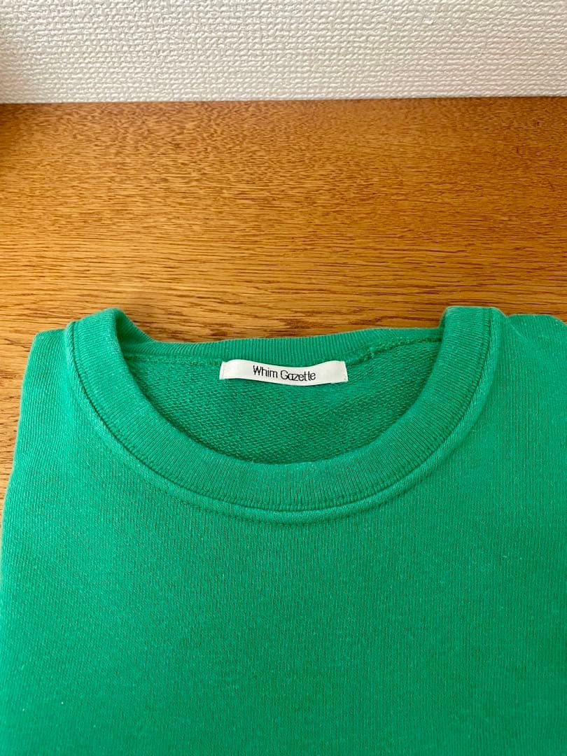 ウィムガゼット　プリントロゴ裏毛プルオーバー　グリーン