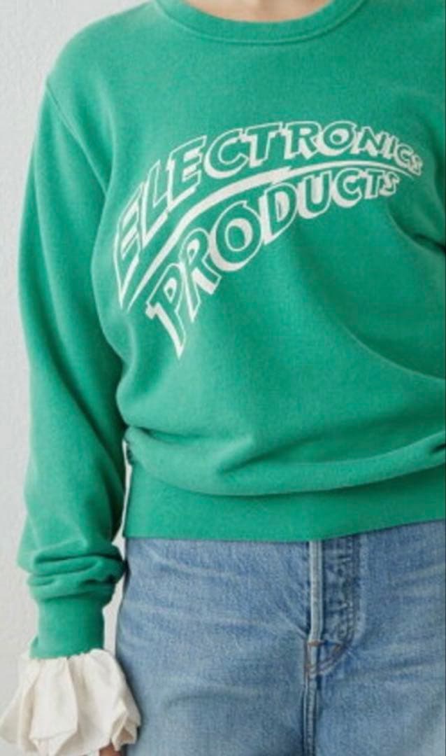 ウィムガゼット　プリントロゴ裏毛プルオーバー　グリーン