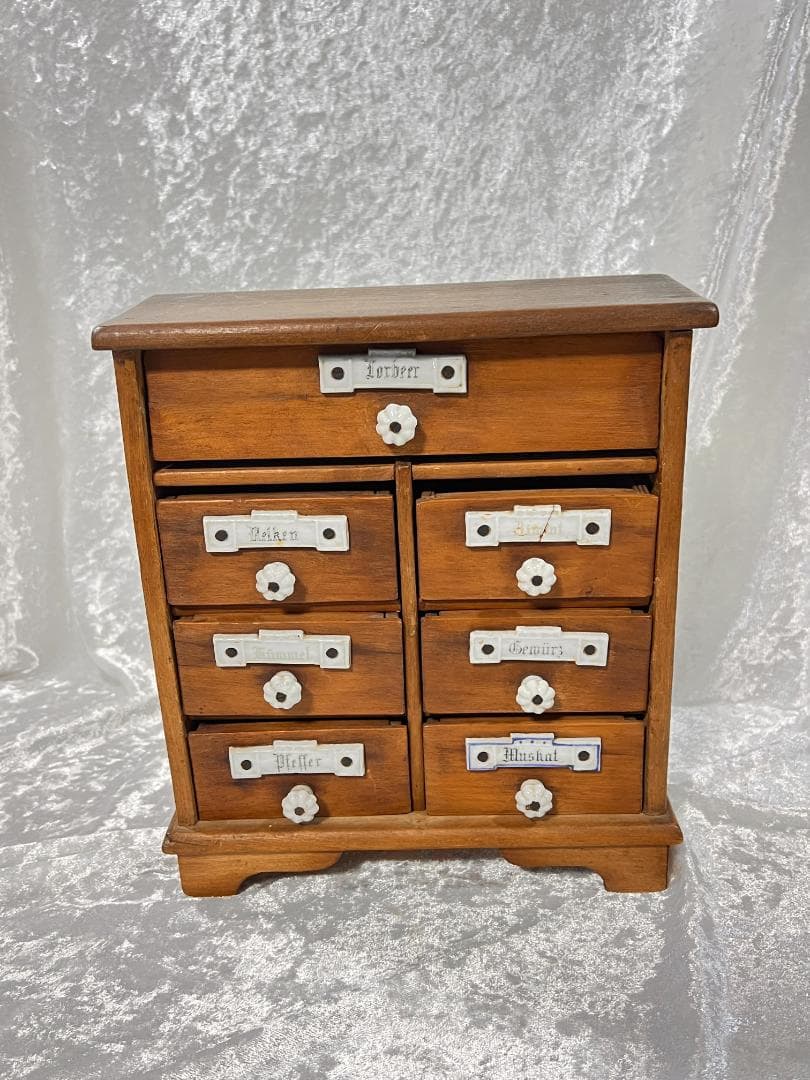 小ダンス、薬棚、調味料入れ、ハーブ入れ、 木製コレクションボックス