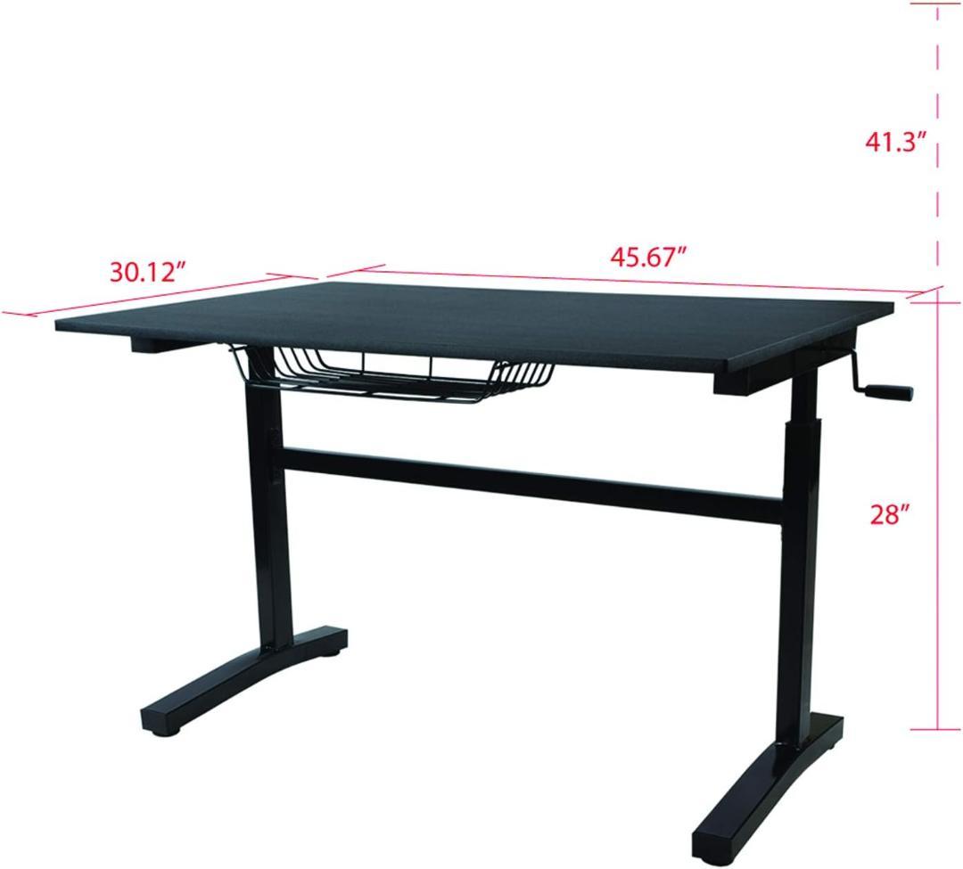 アトランティック(Atlantic) クランク式高さ調節デスク ブラック