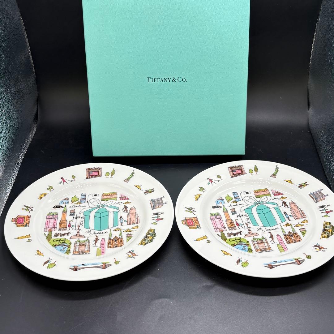 箱付き　 ティファニー プレート　5TH アベニュー 　2枚セット　no.177