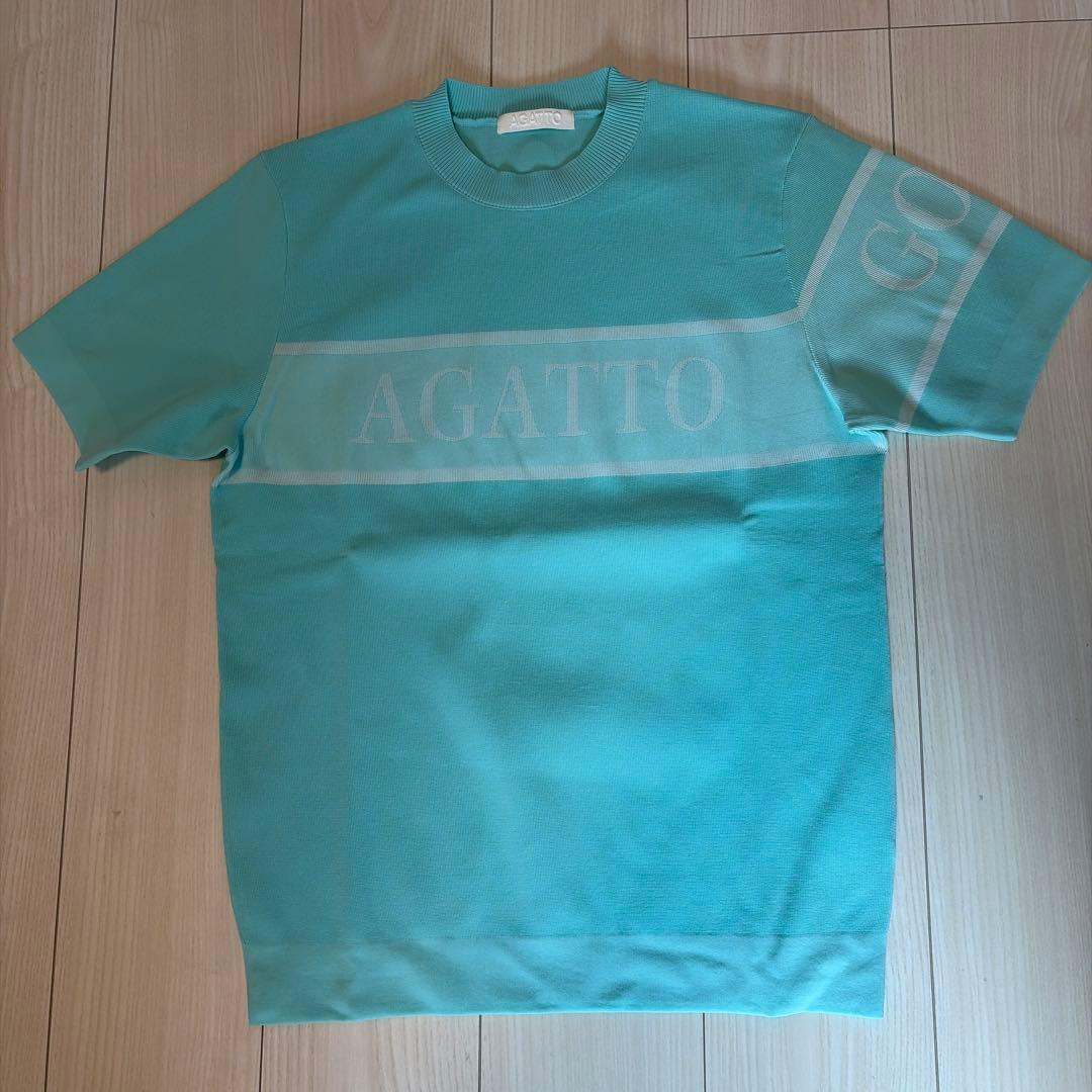 AGATTO ブルー Tシャツ Mサイズ