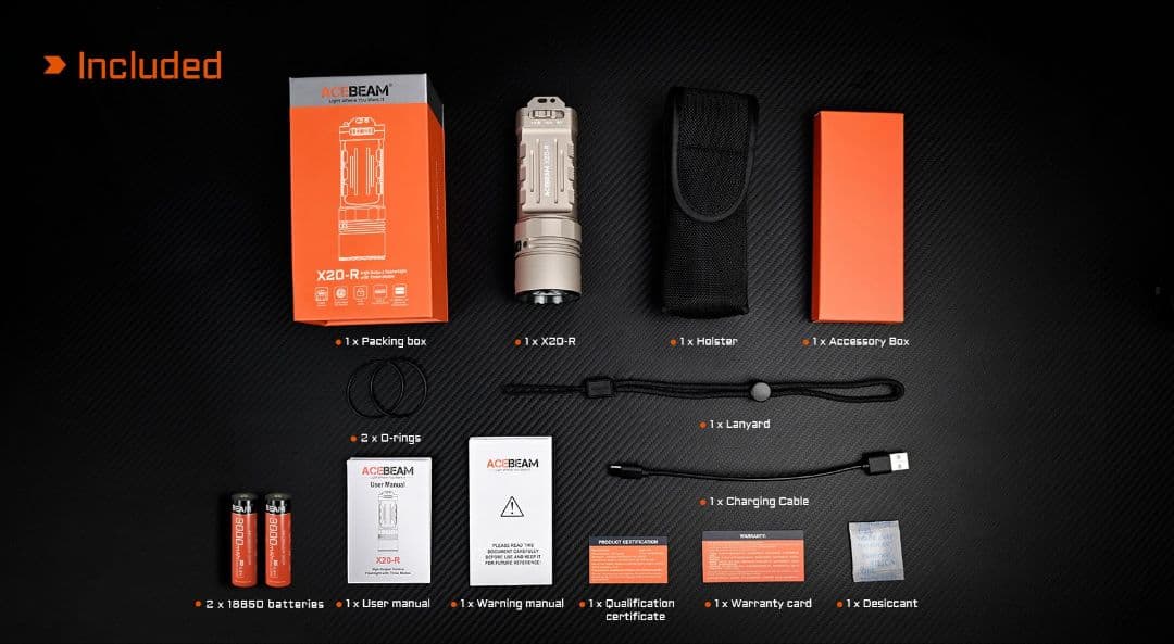 ACEBEAM X20-R デザートタン SFT-25R 6500K 8000L