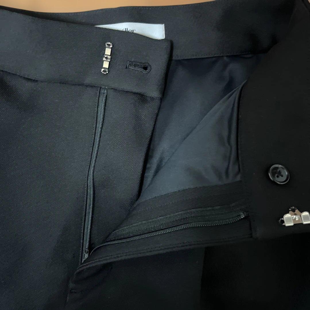 シェリエ sheller ブラック プリーツショートパンツ キュロット