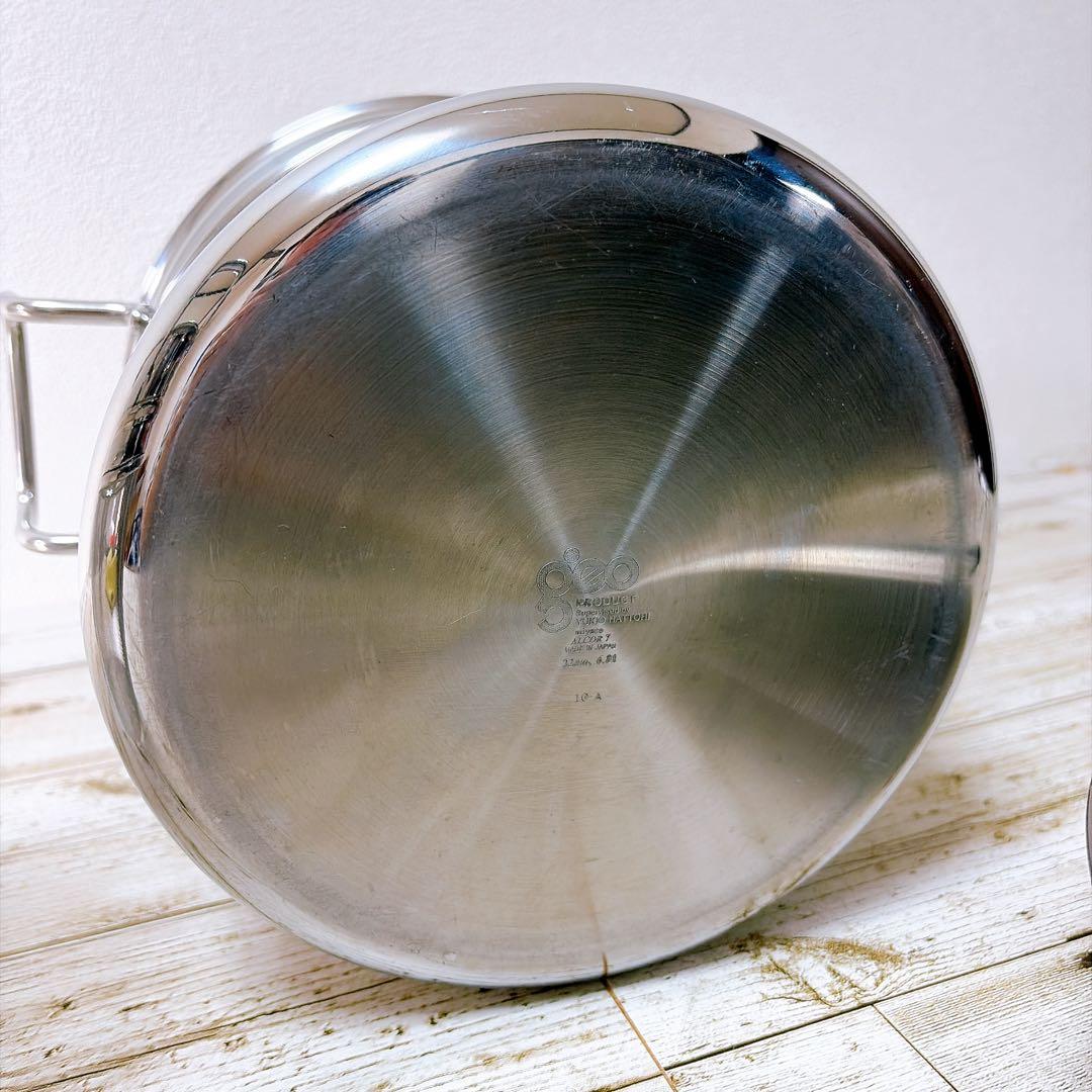 宮崎製作所 ジオプロダクトパスタポット 21cm 日本製 IH対応GEO-21P