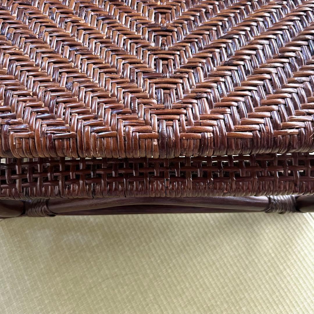 送料無料 ラタン リクライニングチェア アジアン家具 レトロ家具