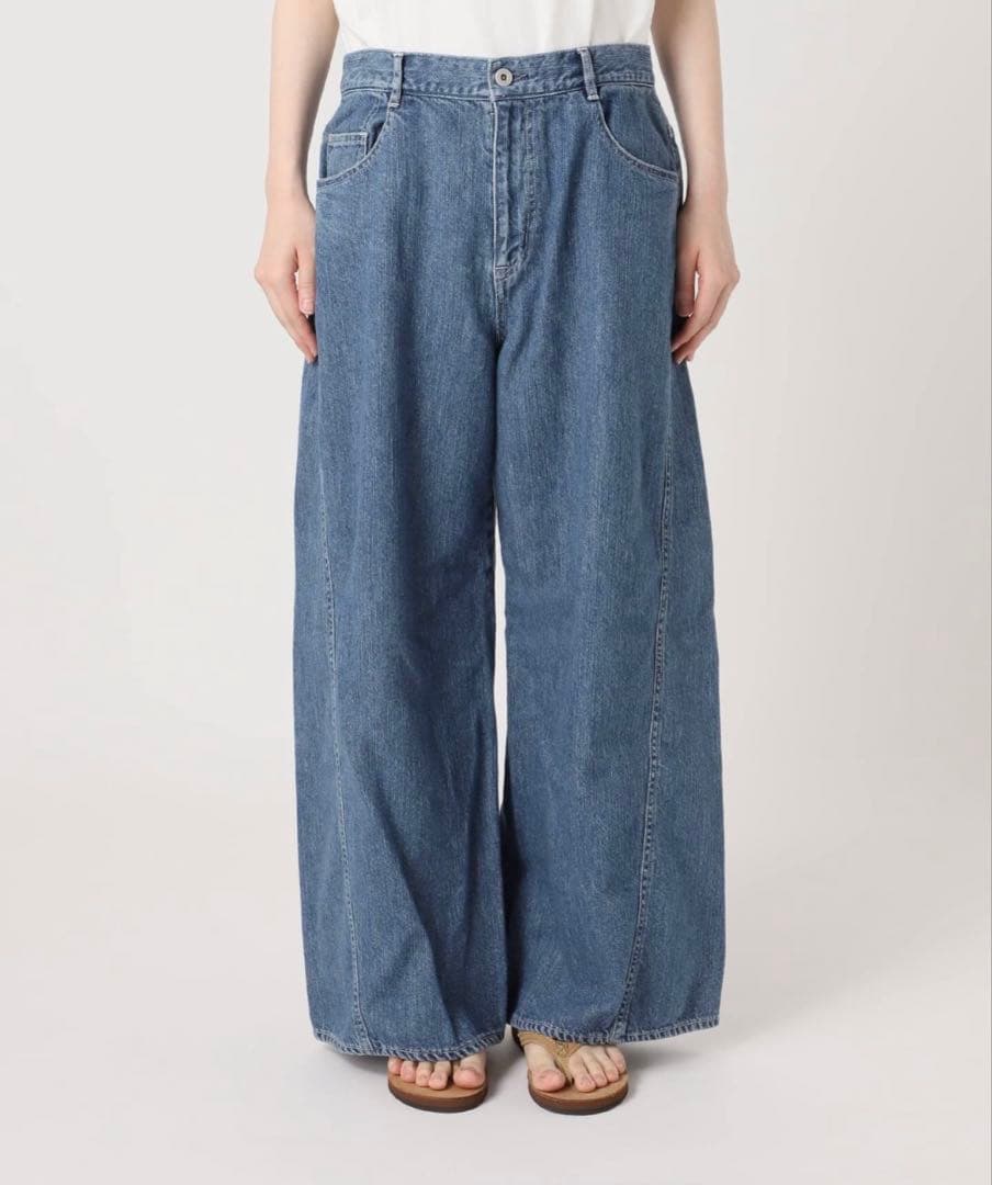 タイムセール　FRAMeWORK バレルフォルムデニムパンツ　ブルー　40