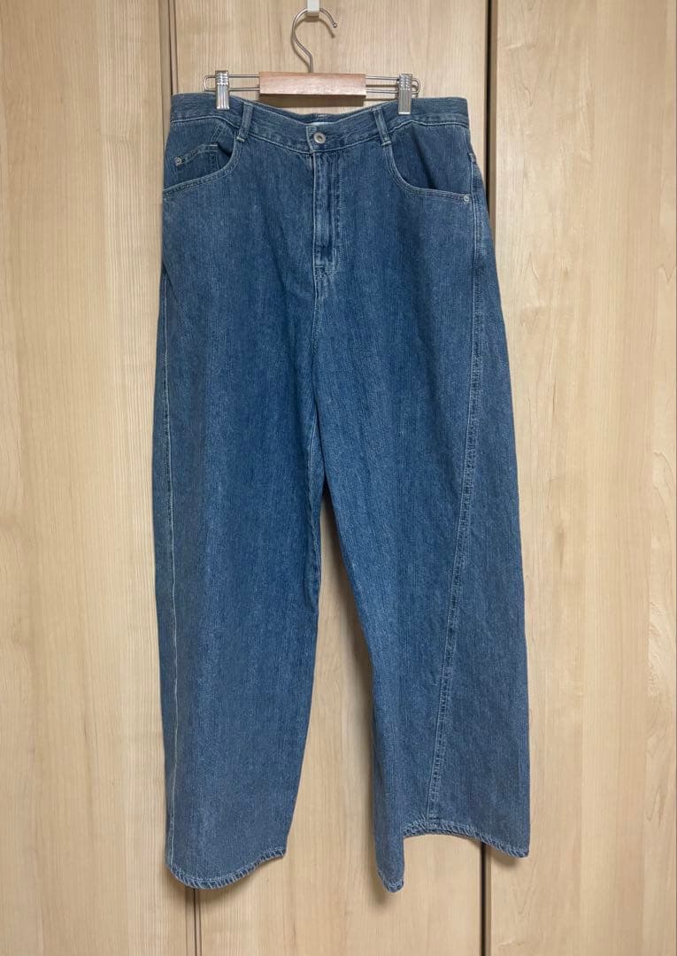 タイムセール　FRAMeWORK バレルフォルムデニムパンツ　ブルー　40