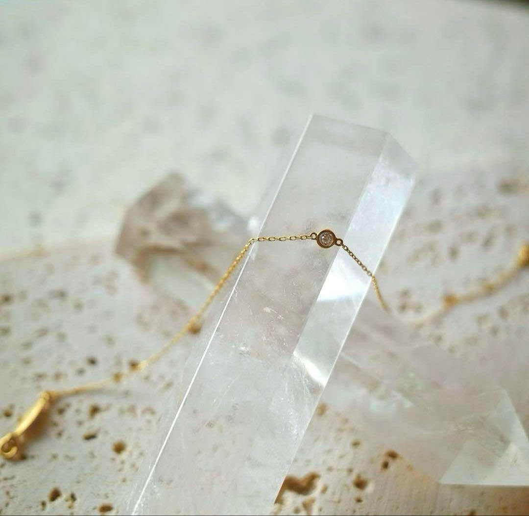 AHKAH ヌーディーダイヤブレスレット　K18