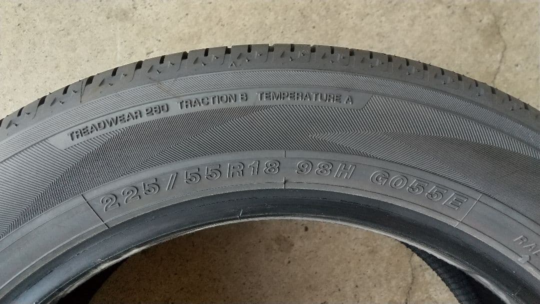 新車外し 2025年製 ヨコハマ 225/55R18 10分山 ※2本 デリカ