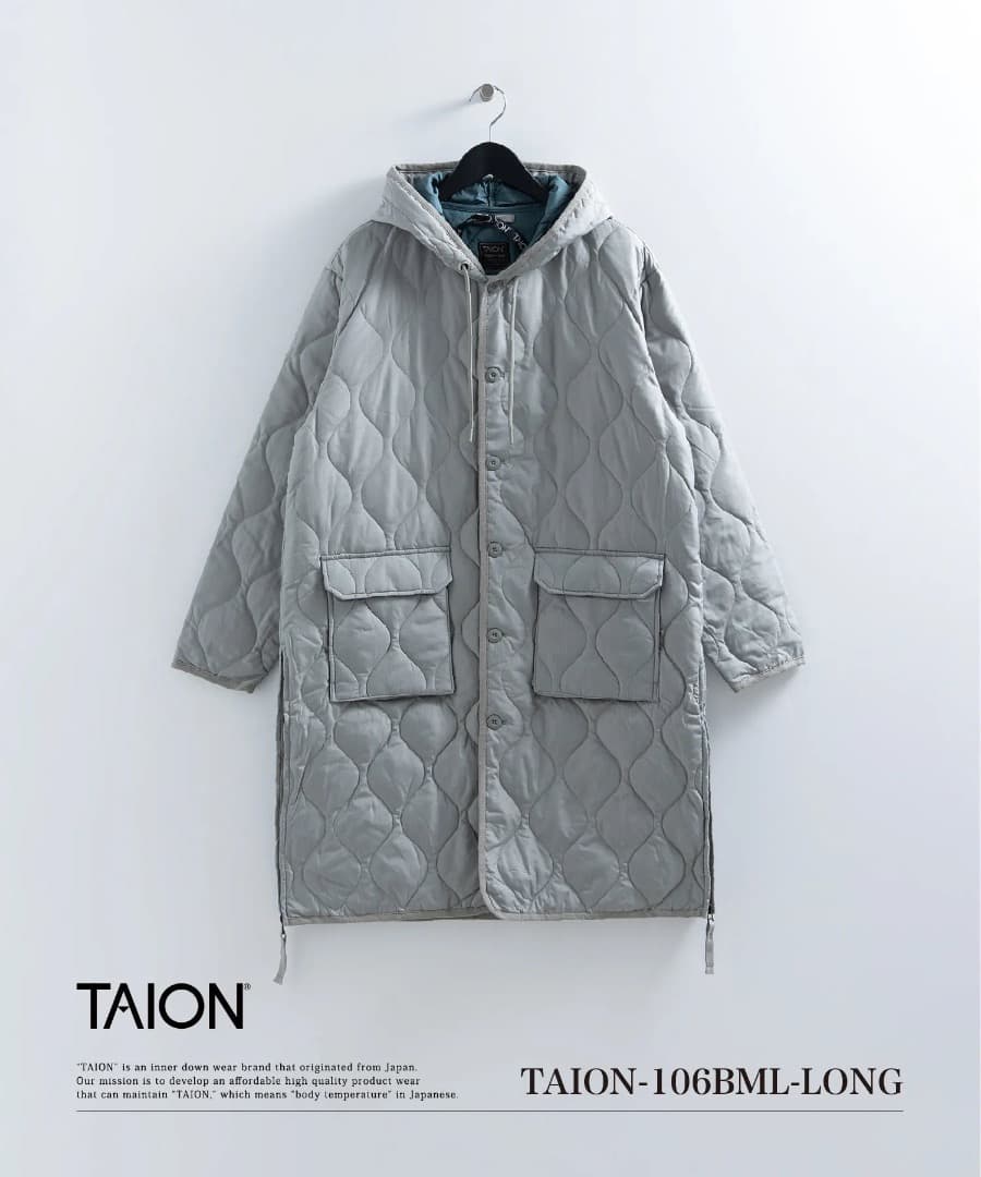 【negiko】TAION ミリタリーフードダウンコート