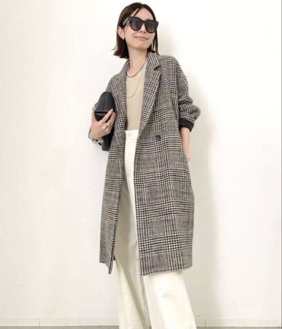 ジャケット・アウター LISIERE CHECK W COAT