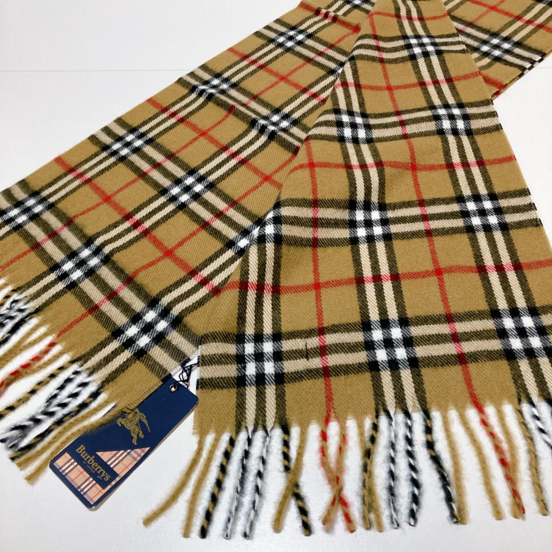 【新品タグ付】Burberrys バーバリー ノバチェック柄 ラムウールマフラー