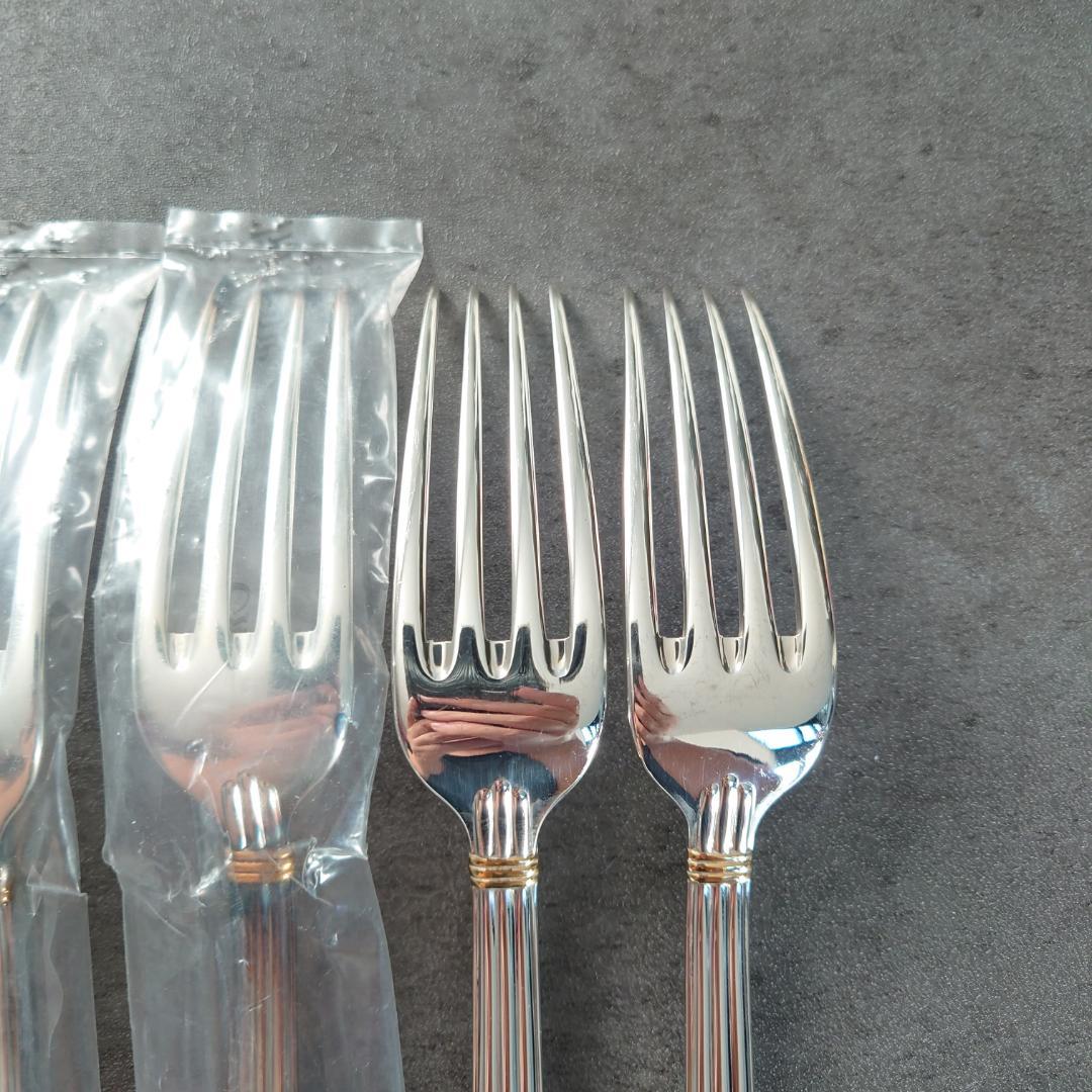 美品 クリストフル アリアゴールドリング テーブルフォーク 未開封含む 5点