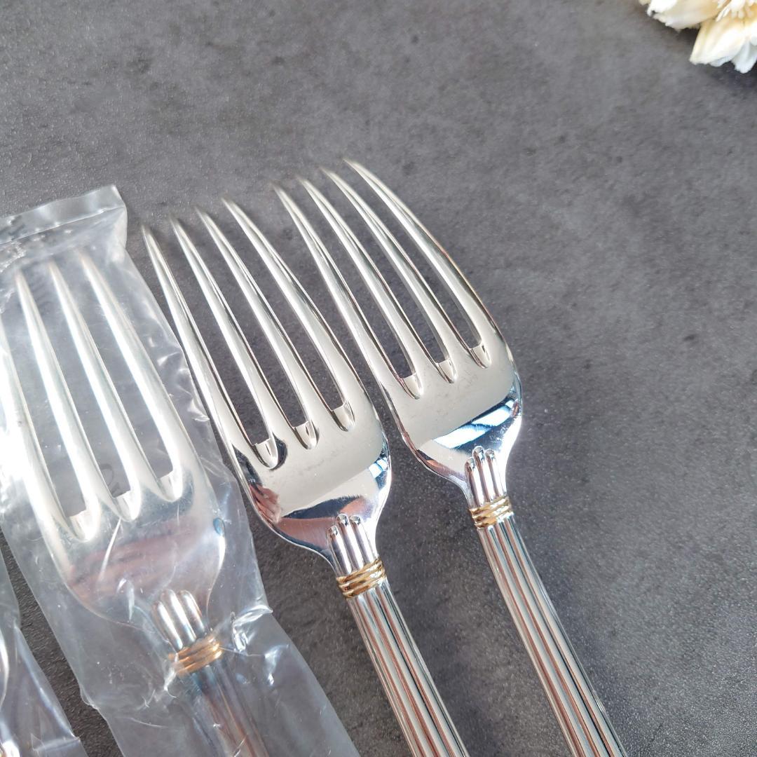 美品 クリストフル アリアゴールドリング テーブルフォーク 未開封含む 5点