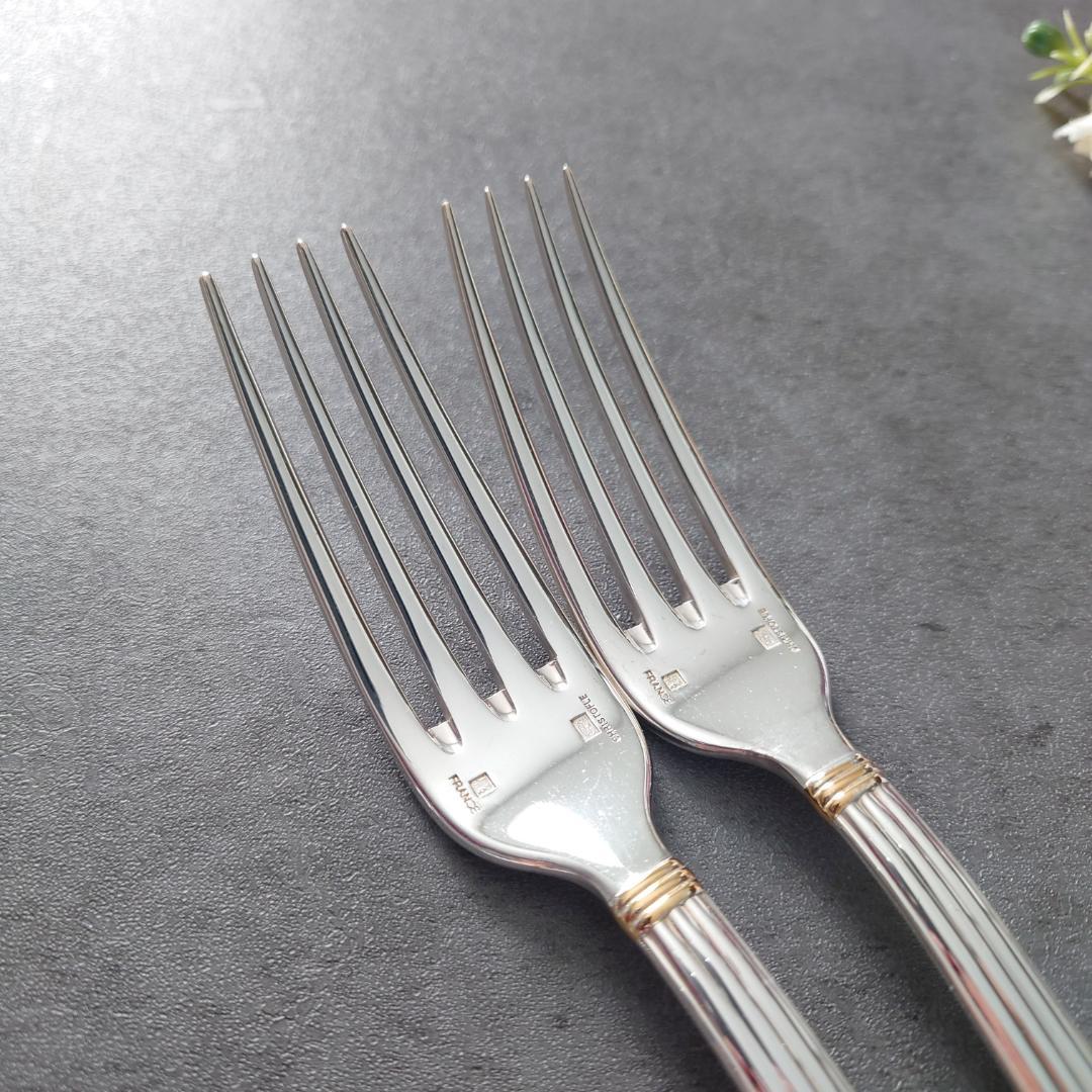 美品 クリストフル アリアゴールドリング テーブルフォーク 未開封含む 5点