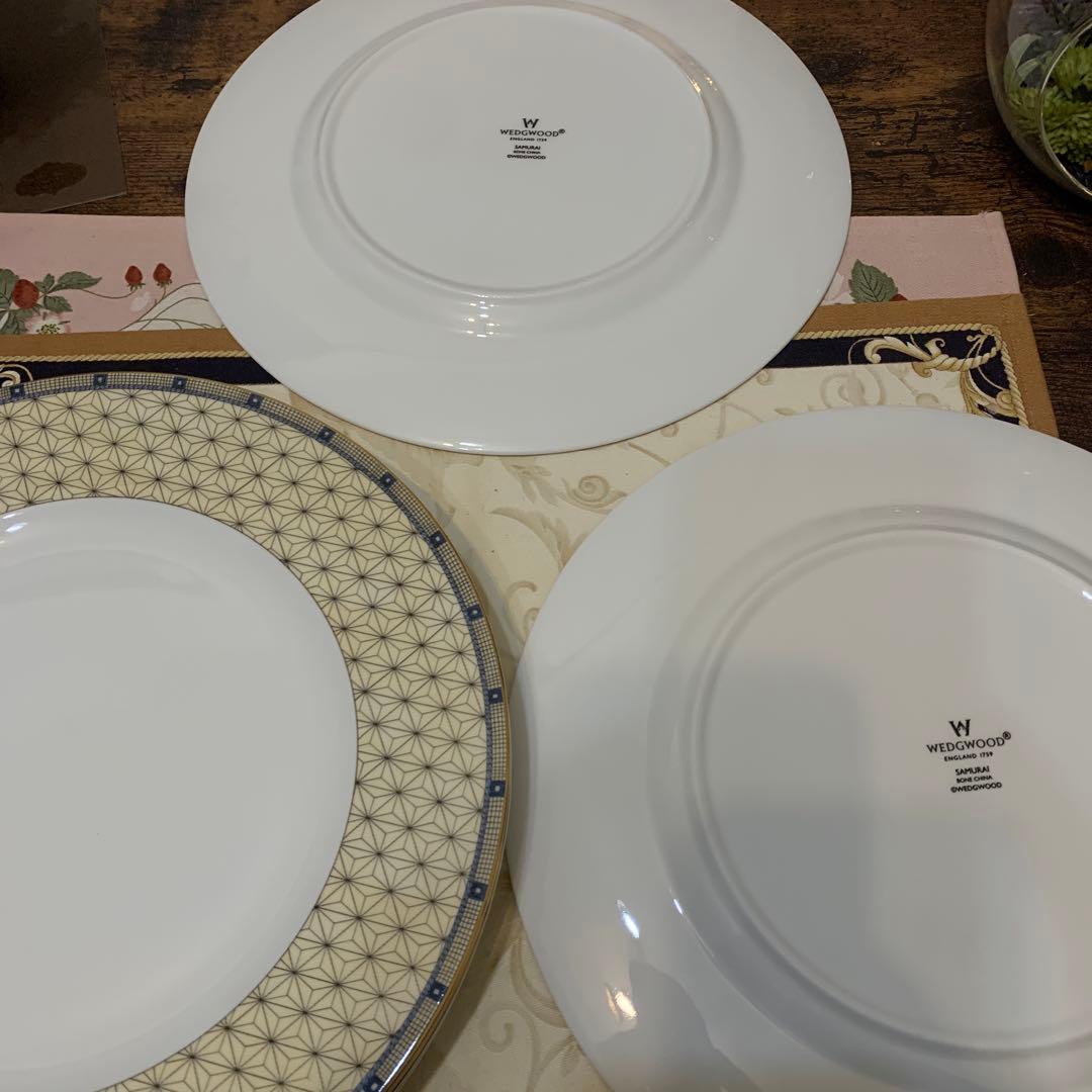 未使用　ウェッジウッド サムライ　アクセント　27cmディナープレート6枚